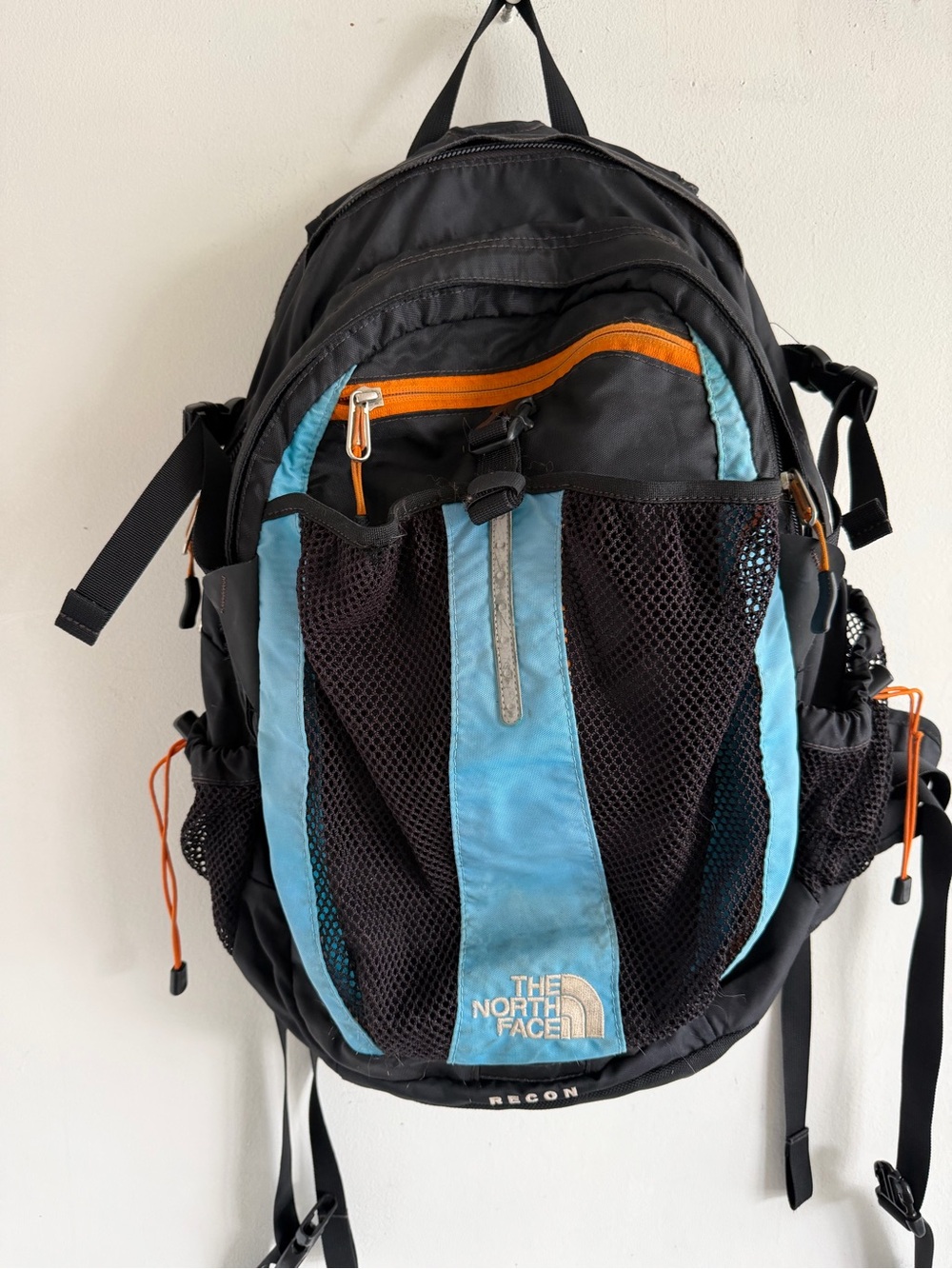 The North Face Black, Light Blue & Orange Men's Backpack